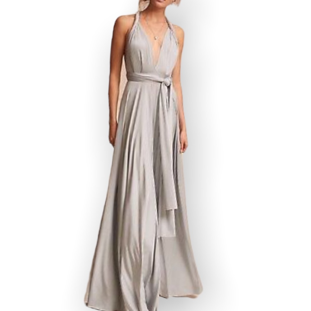 🎉HP New Twobirds BHLDN Ginger Convertible B / Fits 14 - 24 Lt Gray Silver Maxi